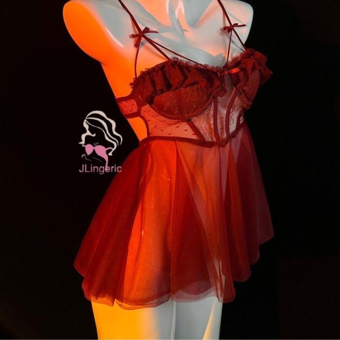 5654HGY SLEEPWEAR Baju tidur wanita dewasa GAUN DINAS MALAM BAJU HARAM BY JLINGERIC BISA COD KGK6556