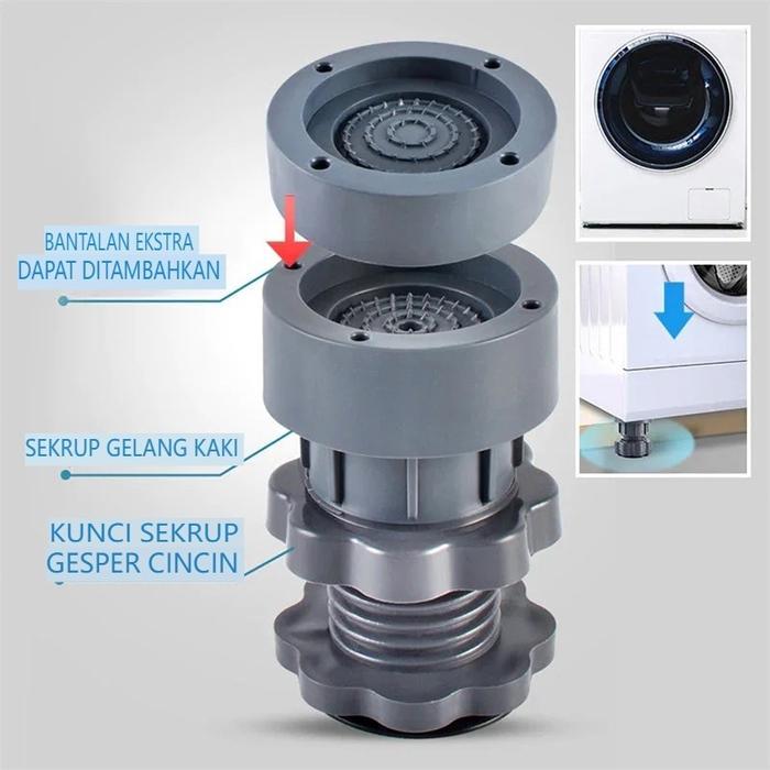 "New" Alas Kaki Mesin Cuci Tatakan Kulkas Bantalan Peninggi Lemari Alas Pelindung Kaki Mesin Cuci