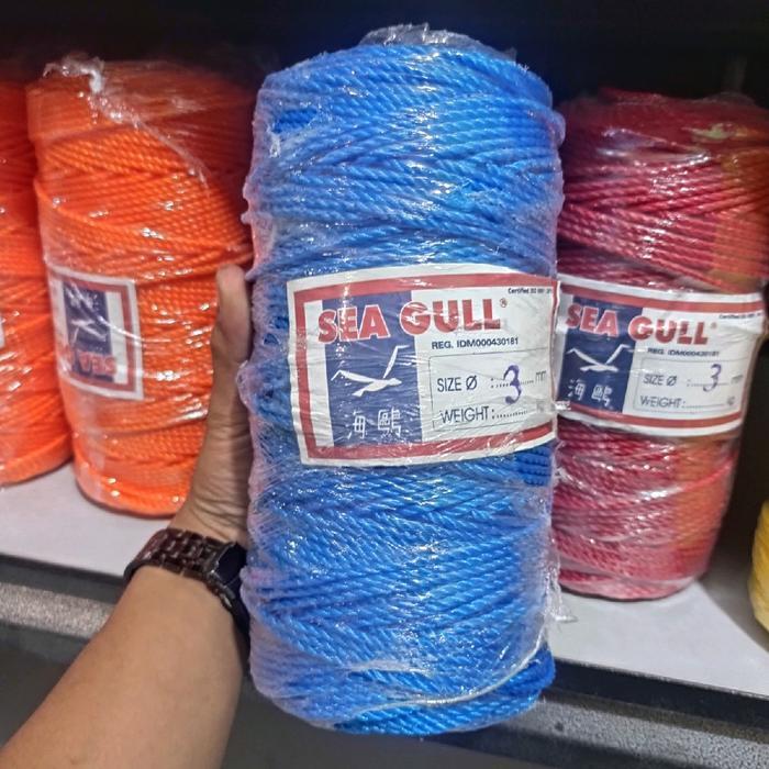 Tali Tambang 3 mm 1 Roll Panjang 200 Meter Seagull / Tali Layangan / Tali Tampar / Tali 3 mm / Tali