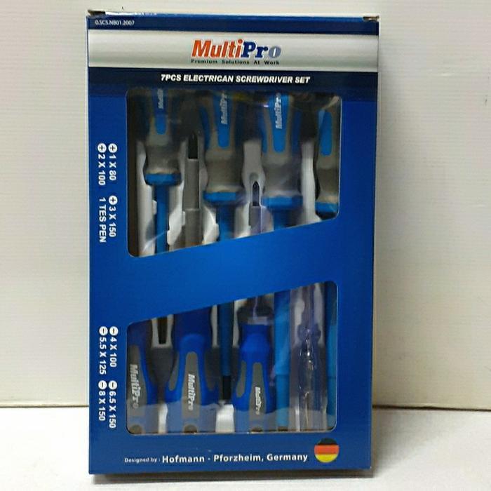 MULTIPRO Obeng listrik insulated set Electrican Screwdriver Set 7pcs