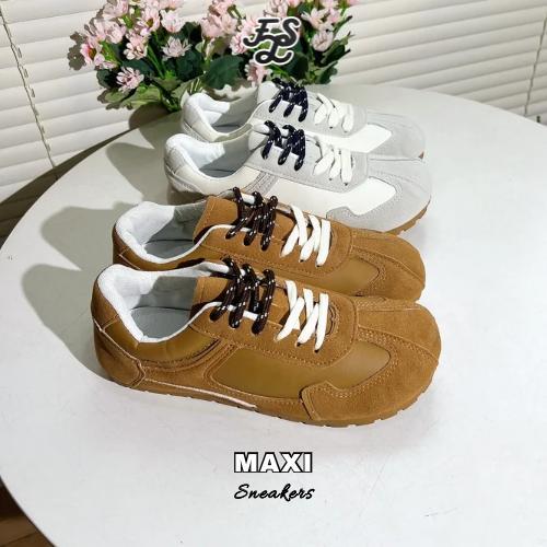 Aerostreet.Shoes - Maxi Sneakers Sepatu Wanita Sneakers Outdoor Sneakers Casual Choco White Grey