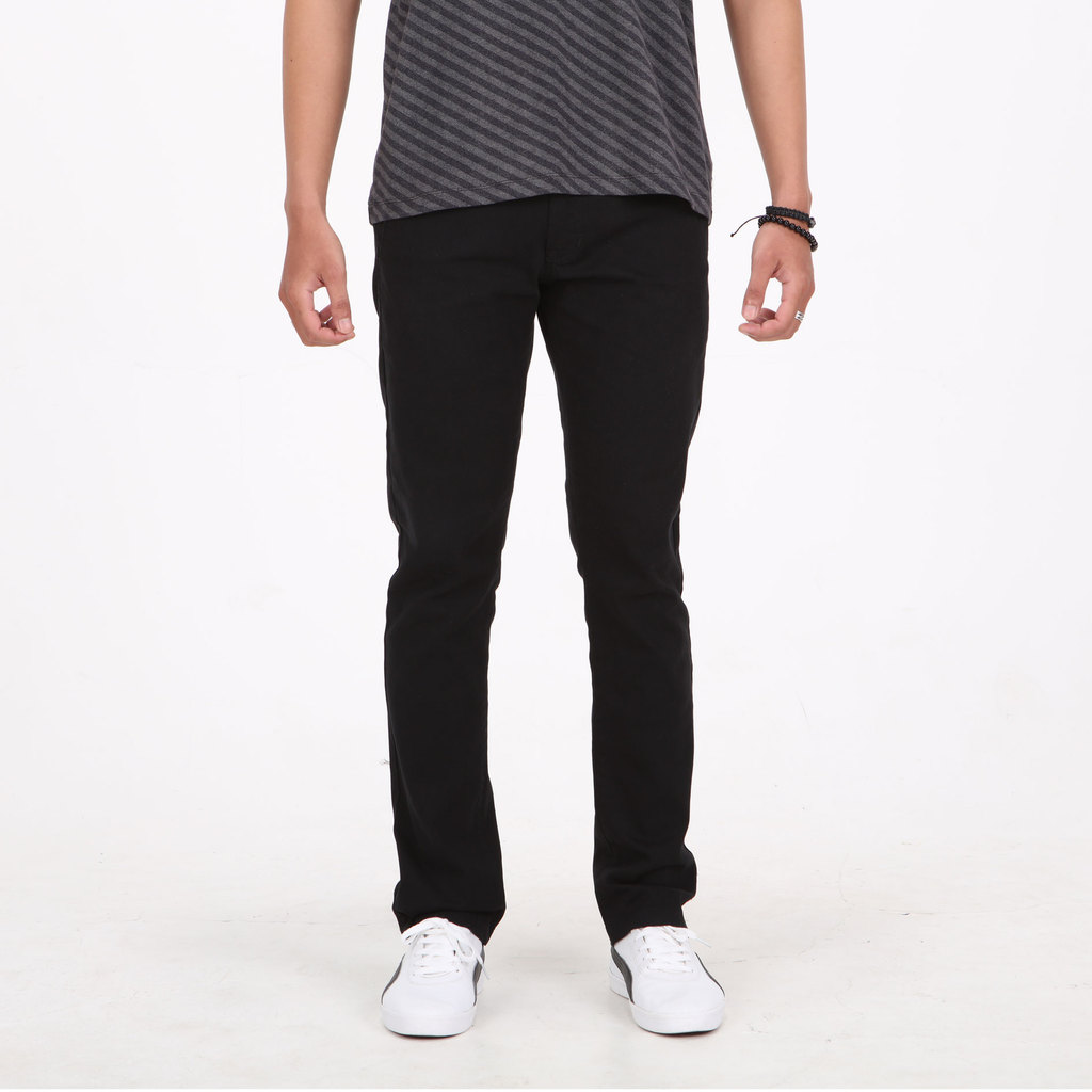 VOLCOM - MLP ENCINO 2 SKINNY STRETCH PANTS BLACK