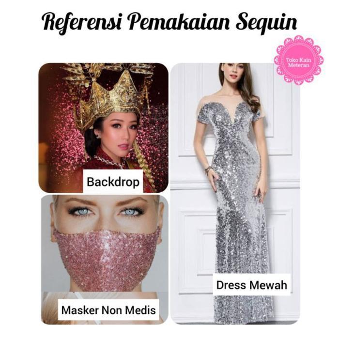 "New" Kain Sequin / Kain Sequin Seribu Payet / Kain Backdrop Dekorasi / Kain Backgound Foto / Kain