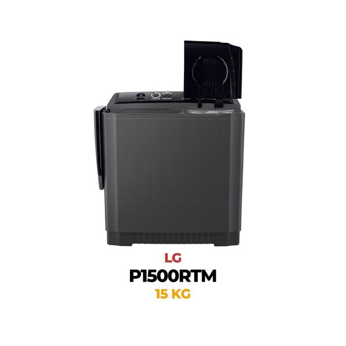 LG P1500RTM Mesin Cuci 2 Tabung 15 Kg - Hitam / P 1500 RTM
