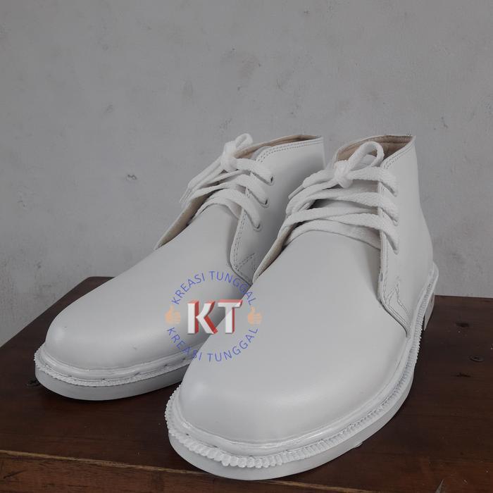 Aerostreet - Sepatu Pdh Tali Putih Sepatu Lurah Camat Paskibra Kades Putih Tali
