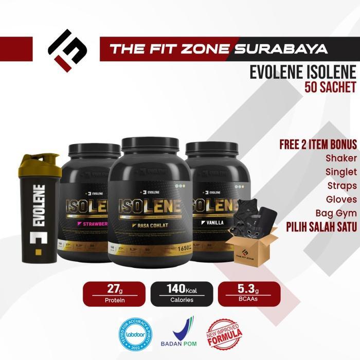 EVOLENE ISOLENE 50 SACHET WHEY ISOLATE SUPLEMEN FITNESS