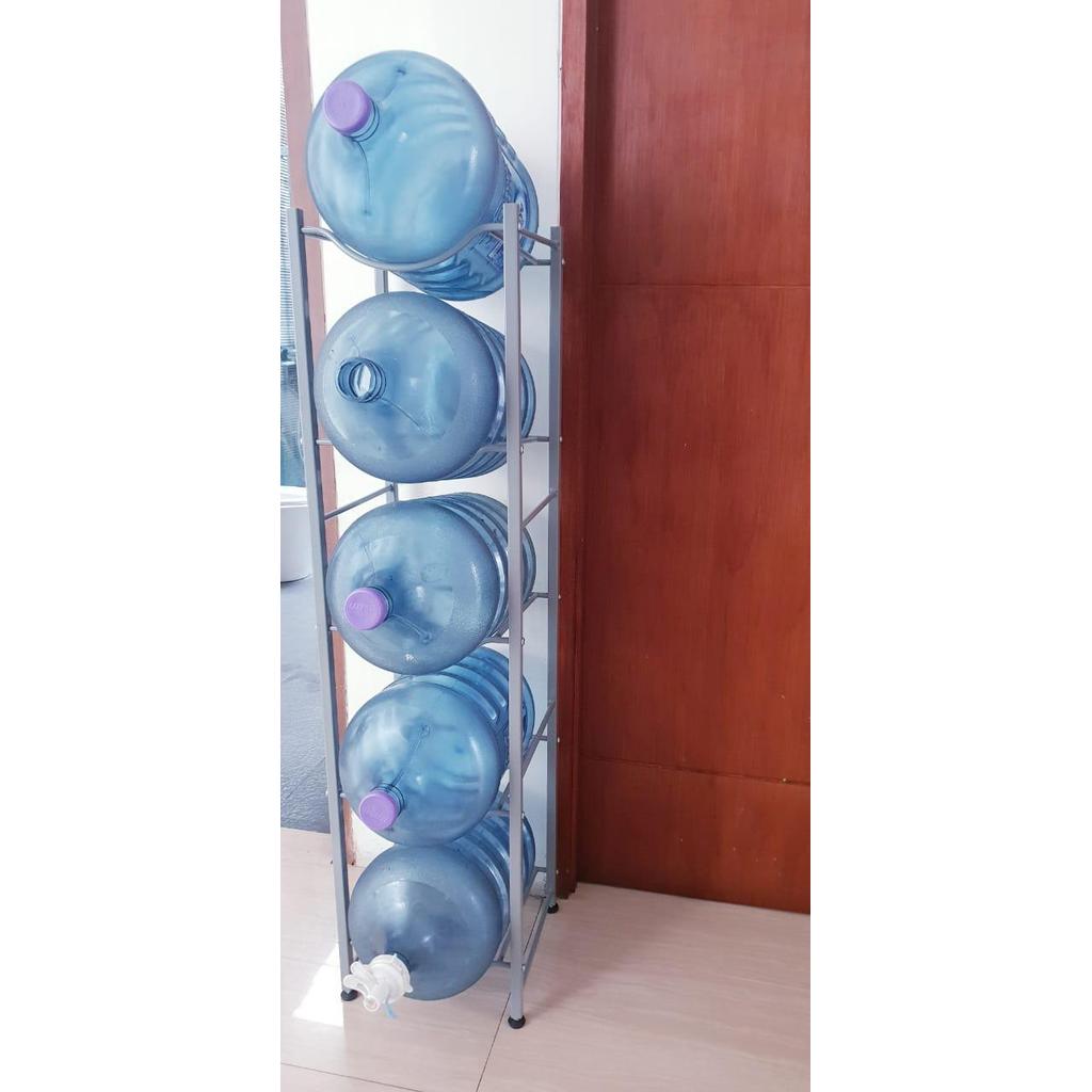 RAK GALON AQUA 5 SUSUN RAPI DAN HEMAT TEMPAT