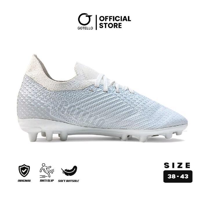 sepatu bola GOTELLO reacto putih abu kualitas brand lokal sepatu bola pria
