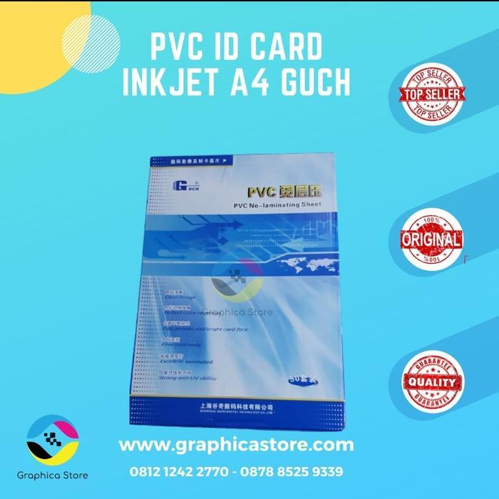 Pvc Instant Id Card Inkjet A4 Merek Guch Tebal 0,76 Mm [Promo]