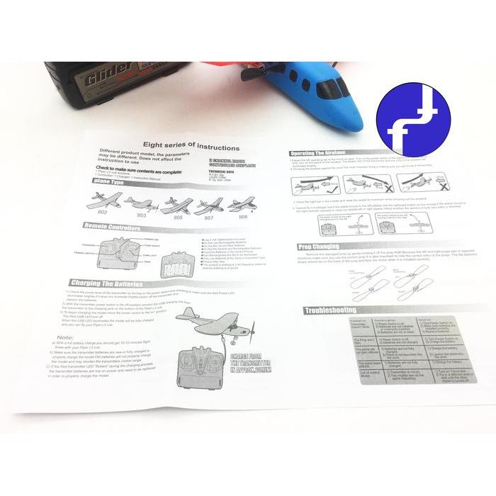 MAINAN ANAK RC PLANE PESAWAT TERBANG REMOTE CONTROL BAHAN RINGAN FX802