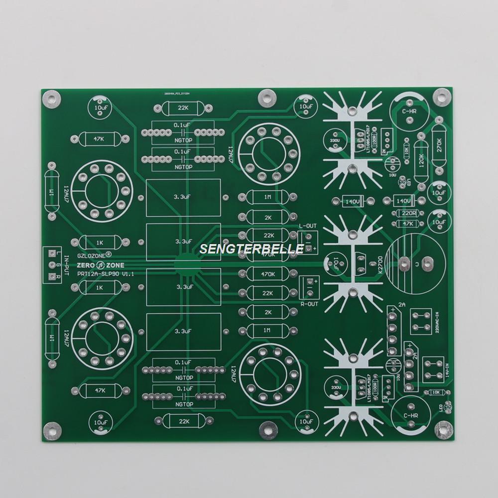 Best HiFi 12AU7 Vacuum Tube Stereo Preamplifier Board Bare PCB Refer US CARY-SLP90 Preamp Circuit