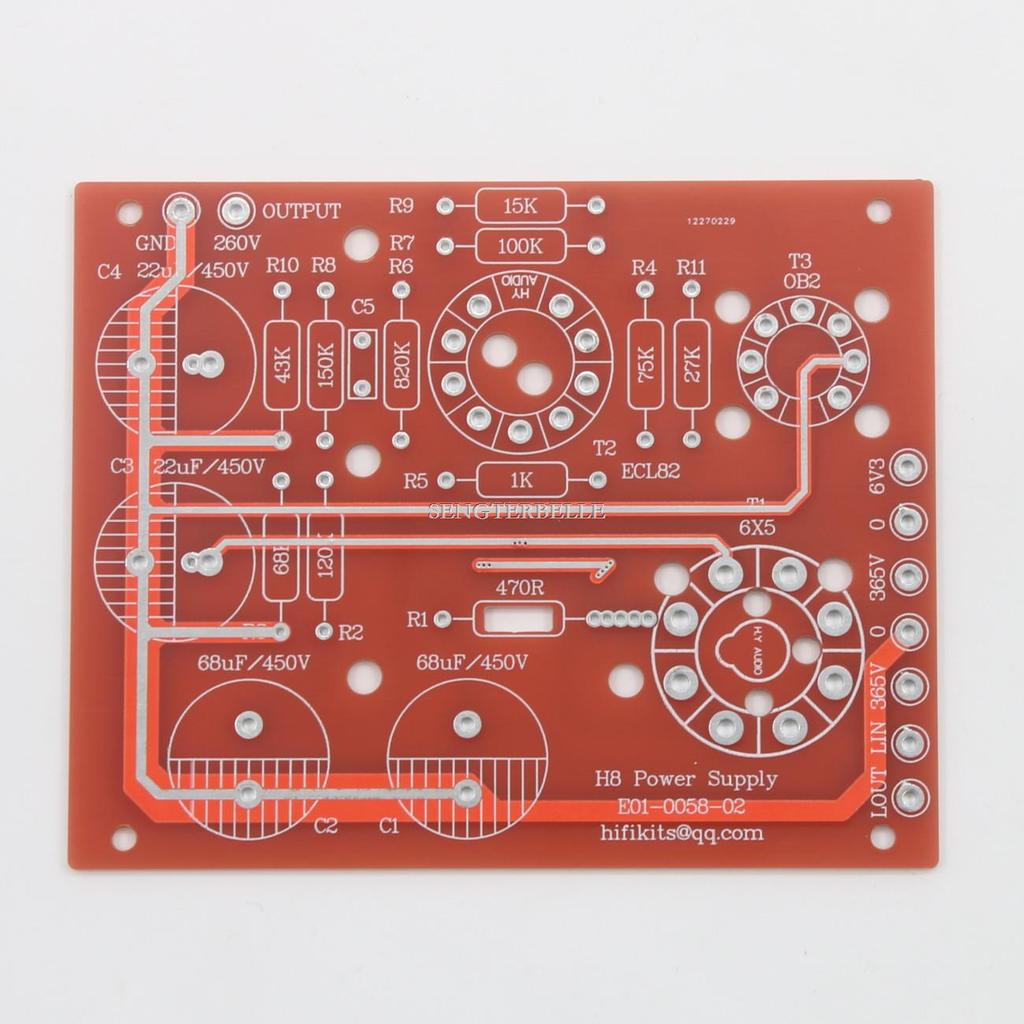 Best HiFi 6X5+ECL82+0B2 Tube Power Supply Board PCB DC260V For Phono / Preamp