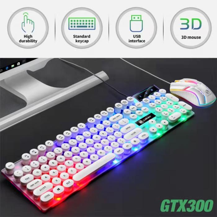 FRANKYBEE KEYBOARD GAME RGB MOUSE DAN KEYBOARD KABEL USB PERALATAN MEKANIK KOMPUTER MERASA PANEL