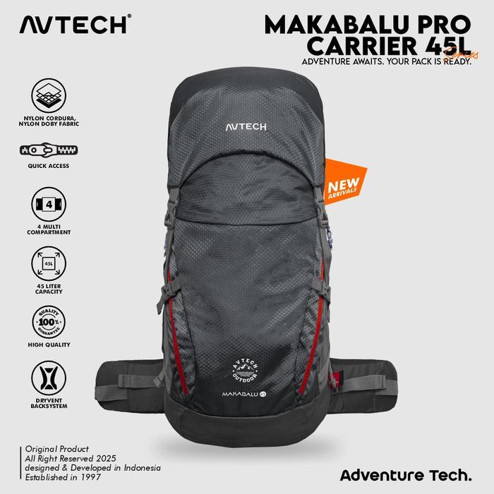 Eiger - Tas Ransel Carrier Gunung Backpack Hiking Camping Outdoor Travel 45 Liter - Makabalu 45