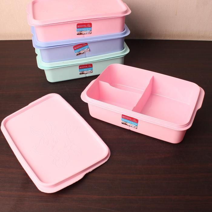 KOTAK MAKAN/ LUNCHBOX PLASTIK BUGS BUNNY MURAH misting anak sekolah