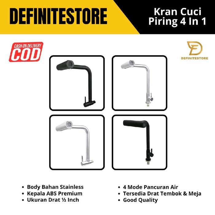 Toto - Kran Cuci Piring Kran Dapur Kran Sink 4 Way Air Terjun Kran Angsa Keran Cuci Piring Keran