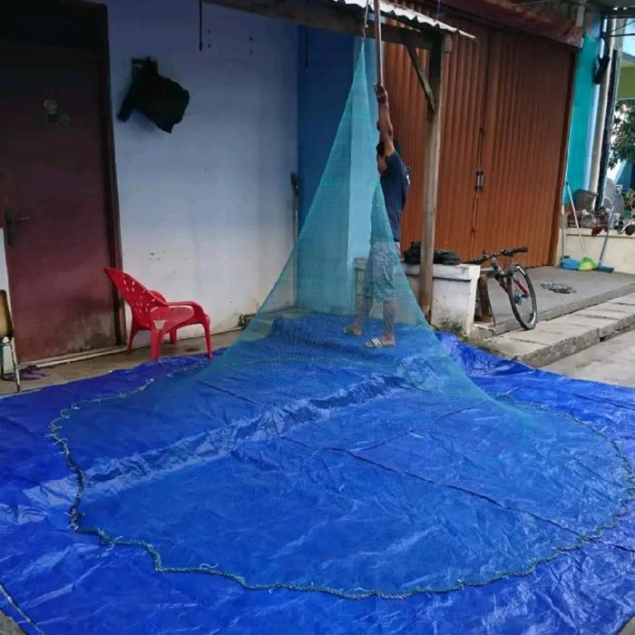 Jala Nilon Full Tebar 7 Feet 2,1 Meter Udang Dan Ikan Siap Pakai