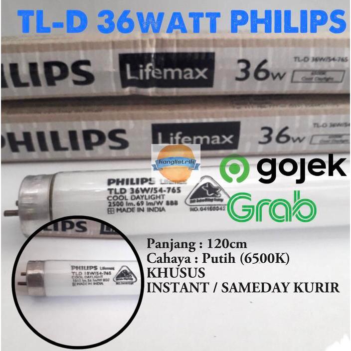 "New" LAMPU TL 36w 36 w 36watt 36 watt PHILIPS / TL-D 36w PHILIPS 120cm