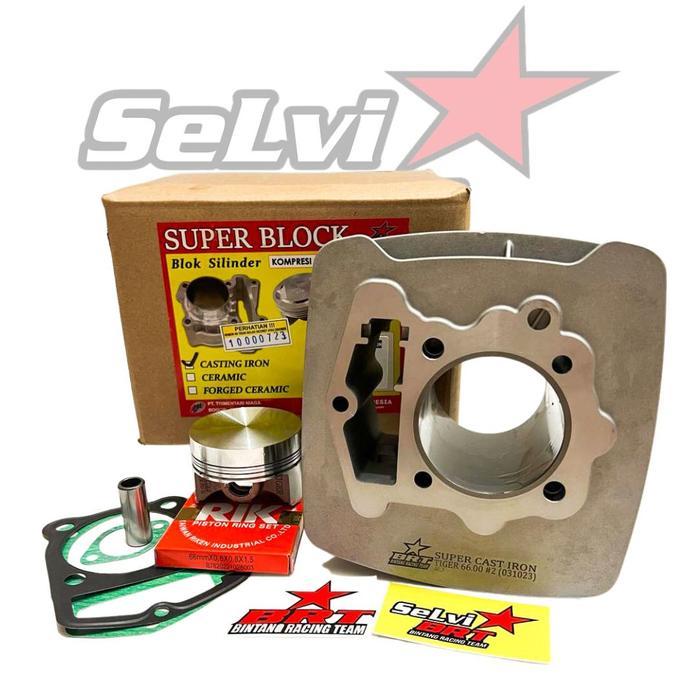 BLOK CAST IRON BRT BORE UP TIGER MEGAPRO GL PRO NEOTECH 66mm 213CC