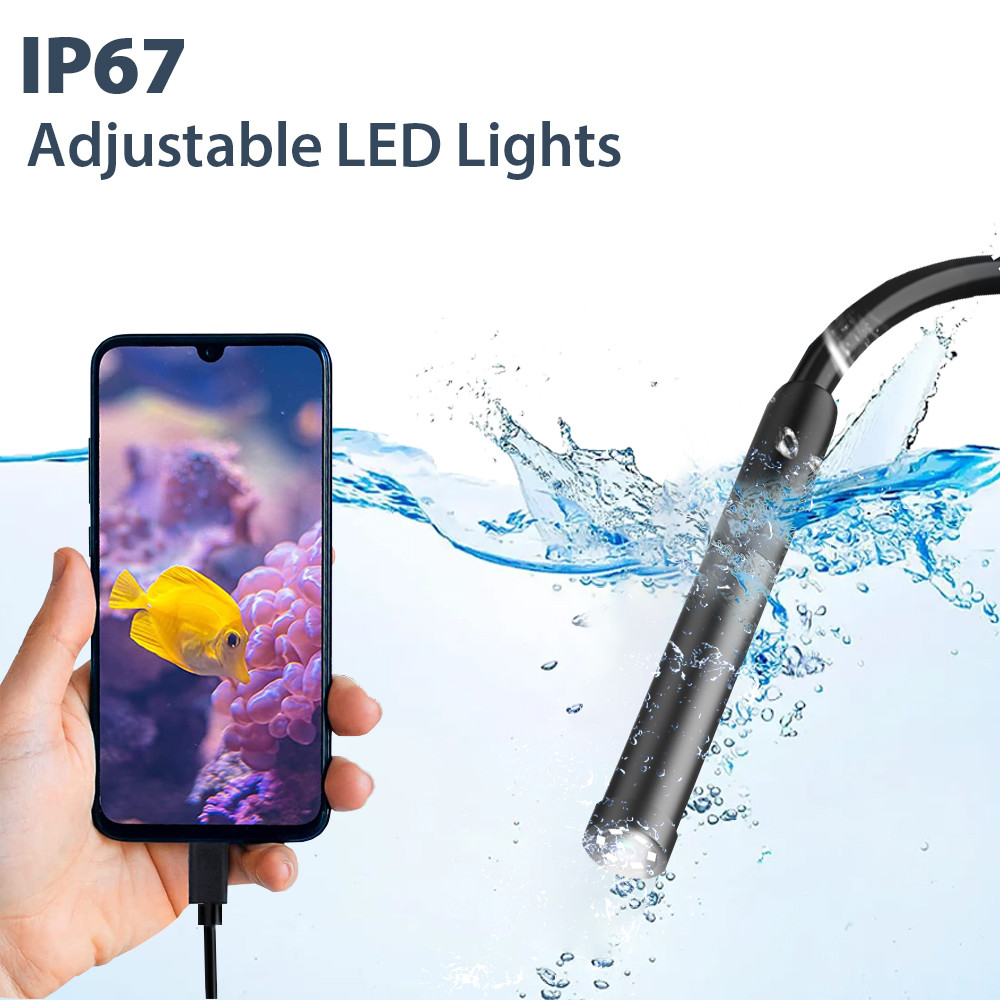 KERUI 2MP Industrial Endoscope Camera Single/Dual Lens Mini Inspection Camera for Iphone Waterproof