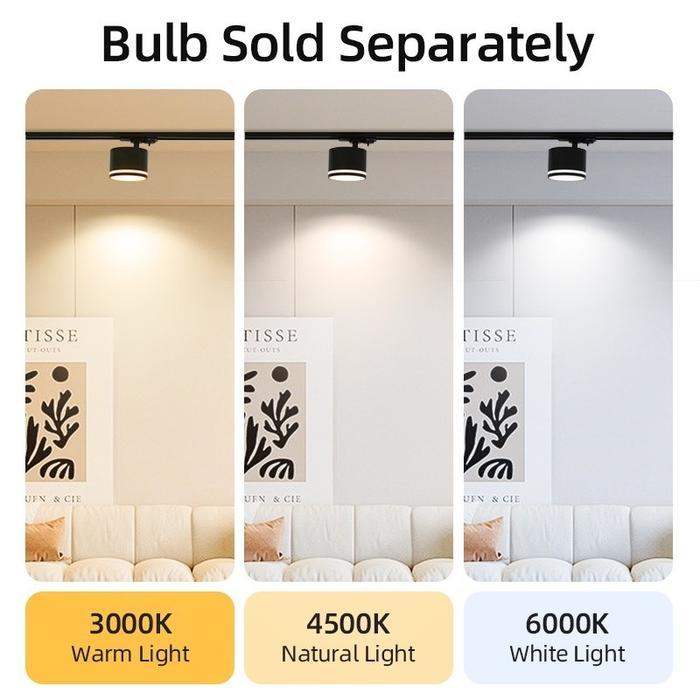 LED Trek Lampu Sorot Rell Spotlight Tracklight Paket 3/4 Lampu Cahaya Kuning Putih