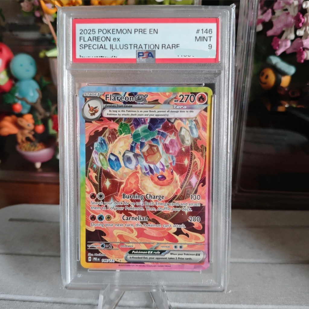 PSA 9 Flareon ex #146 Pokemon Prismatic Evolutions Special Illustration Rare SAR EN