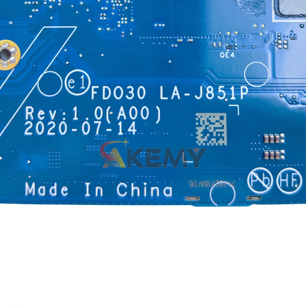 FDO30 LA-J851P Mainboard For Dell XPS 13 9310 7390 with I3 I5 I7 11th CPU 0NVVG 0062CR 100% Fully