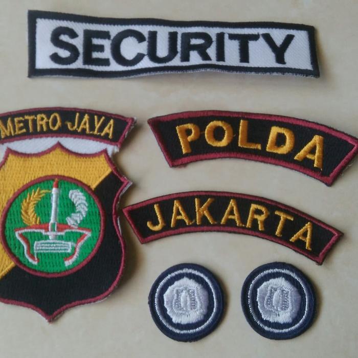 atribut satpam/ atribut security polda metro jaya