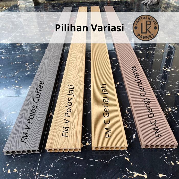 Lantai Decking WPC Anti UV - Decking WPC Batangan Outdoor