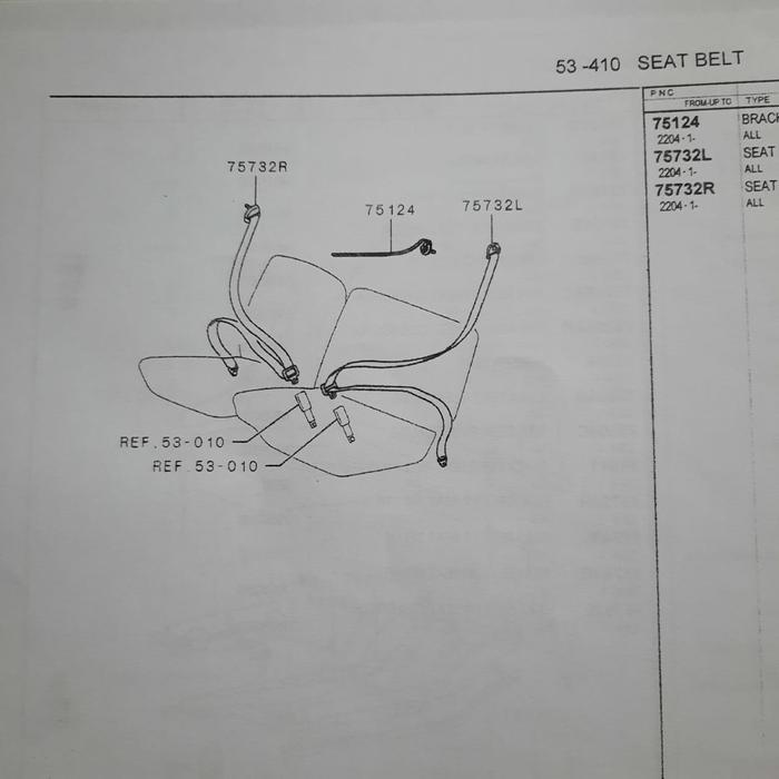 Seat Safety Belt Ori Asli Mitsubishi New L300 Diesel Euro 4 4N14