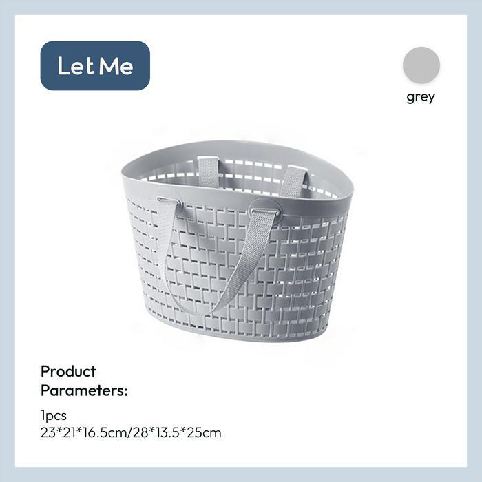 Let Me Keranjang Multifungsi Tas Belanja - Keranjang Sayur Pasar Penyimpanan Pakaian Cucian Plastik