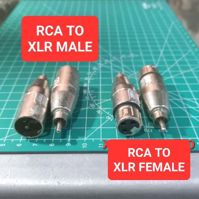 Converter Jack RCA Male To XLR Male atau XLR Female