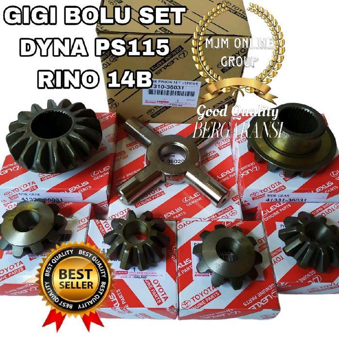 Gigi Bolu Set Rino 14B 115Ps Ps115 Pinion Gear Gardan Dyna Rino 115Ps