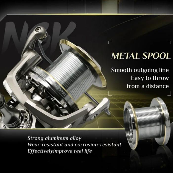 Ngk Reel Jumbo 8000-14.000 Silver Oneway Metal Spool