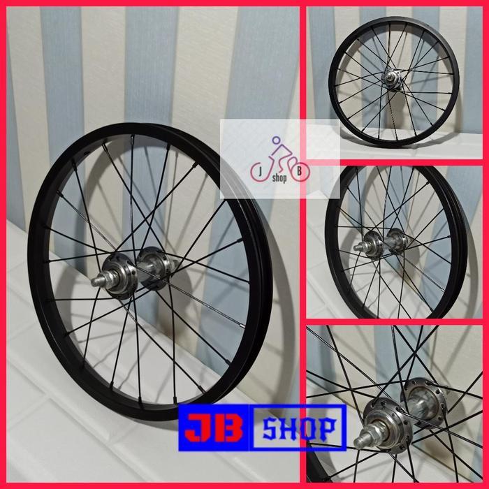 Velg Rim Roda Sepeda 16 Inch Alloy Wheelset Wheel Set Siap Pakai Stel Jadi Sepeda Bmx Minion Lipat