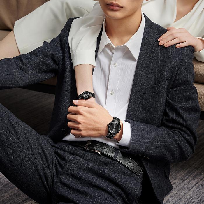 Biden Brand Top Jam Tangan Couple Fashion Bisnis Tali Stainless Steel Pasti Ori