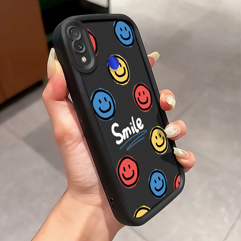 Casing Hp Xiaomi Redmi Note 7 Redmi Note 7s Redmi Note 7 Pro Case Emoji berwarna Kasing silikon Cesi