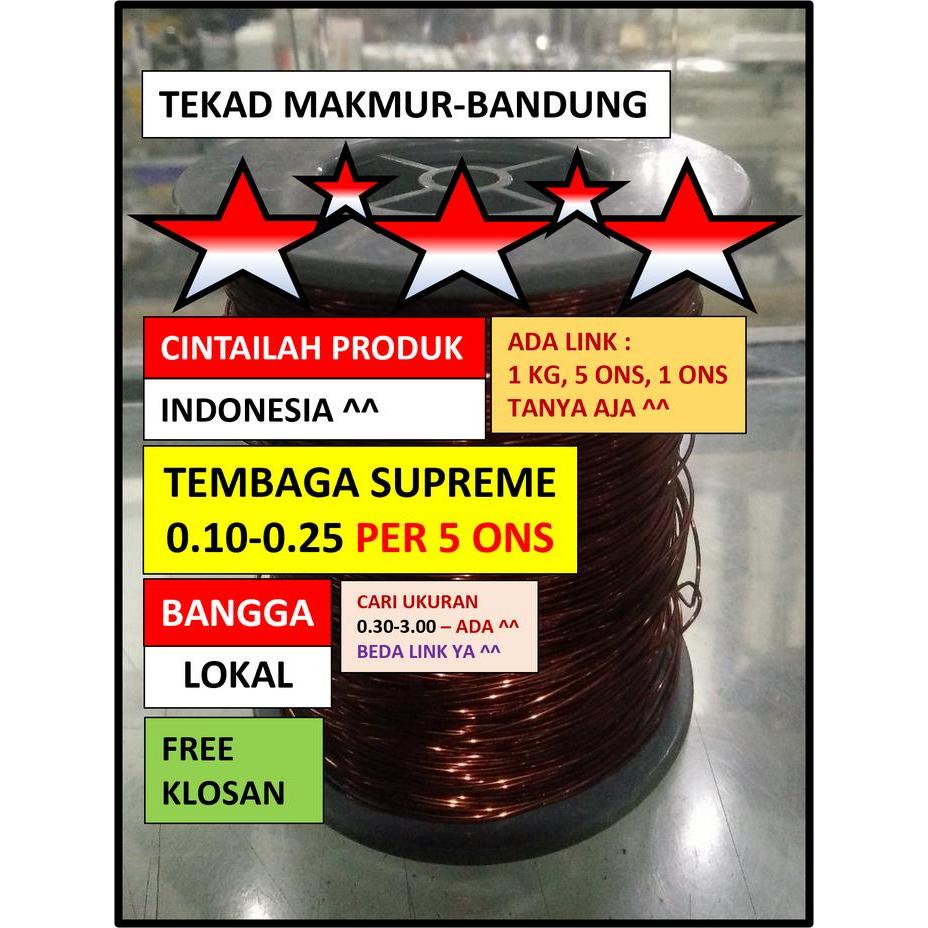 Termurah Kawat Tembaga - 0.10-0.25 - 5 Ons - Kawat Gulung Dinamo Trafo