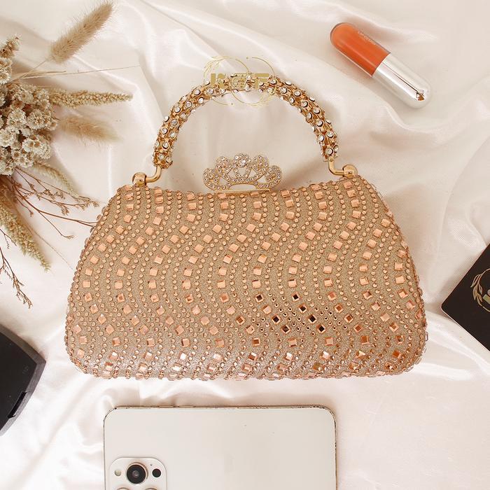 Kef Tas Pesta Permata Jinjing Mewah Alona 1122 / Clutch Partybag Diamond Eveningbag Dinnerbag Tas