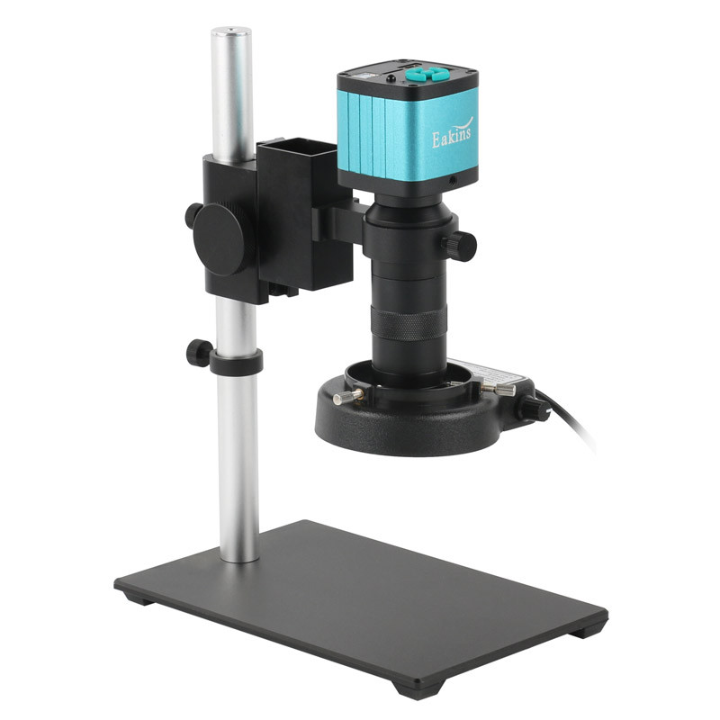 Mikroskop Video Elektronik Digital 48MP 4K 2K VGA USB HDMI Kamera Kompatibel Lensa 130X Lampu Meling