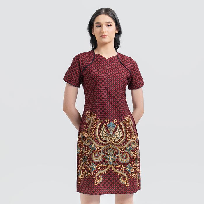My Aksa Batik Wanita Dress Furing Ava Aiden