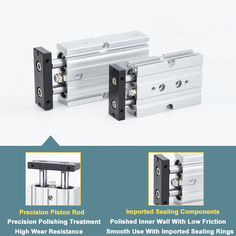 Double Axis Double Rod Cylinder Tda Small Pneumatic Cylinder With High Thrust