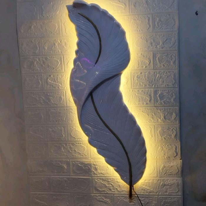 lampu LED motif bulu angsa estetik lampu tidur