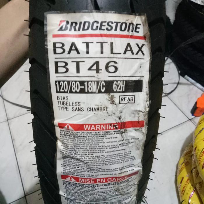 Ban Luar Bridgestone Bt 46 Ukuranready 120-80-18 Tubeless