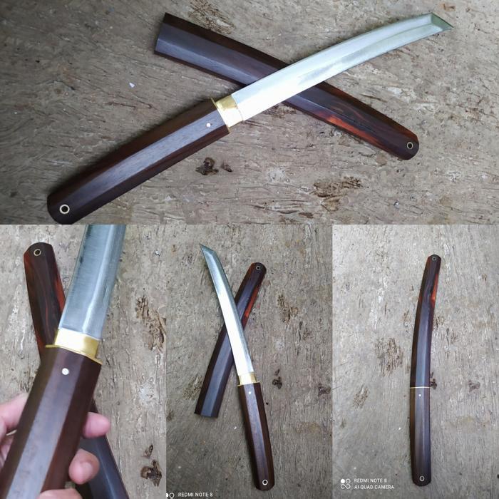 Pisau Tanto Shirasa Baja Per Kayu Sonokeling Super Premium