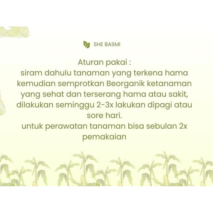 "New" BEORGANIK Pembasmi Hama Tanaman, Organik, Pestisida, Untuk Ulat Kutu Putih Hama Daun Semut