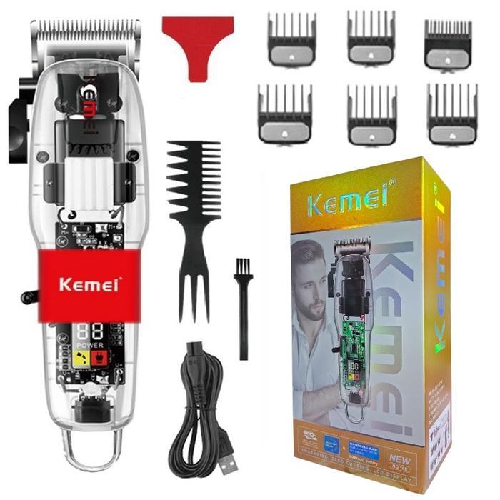 Mesin Cukur Rambut barber transparan hair clipper KEMEI NG 108