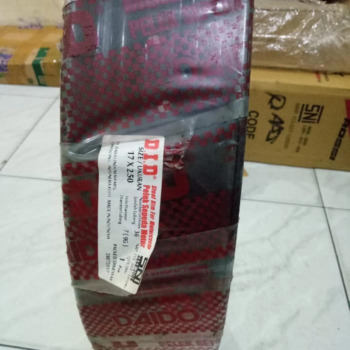 Velg Pelek Did Ukuran 250 Ring 17 Warna Hitam Hole 36