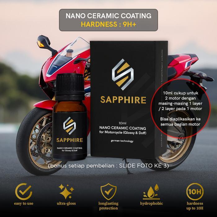 Motorcycle Coating By Sapphire Nano Ceramic Coating Body Motor Doff & Glossy Pengkilap