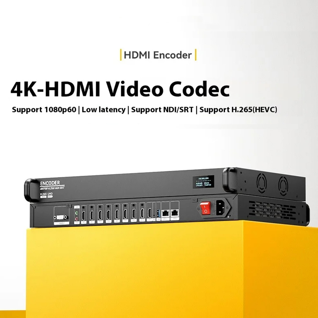BELI SEKARANG 8-Channel H265 H264 HDMI HD Video Encoder 4K Decoder NDI/SRT support WIFI6 expansion I